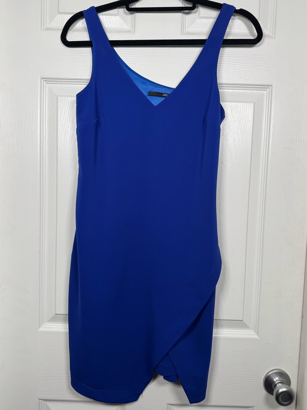 Jay Godfrey Cobalt Blue Asymmetrical Tulip Cocktail Dress S